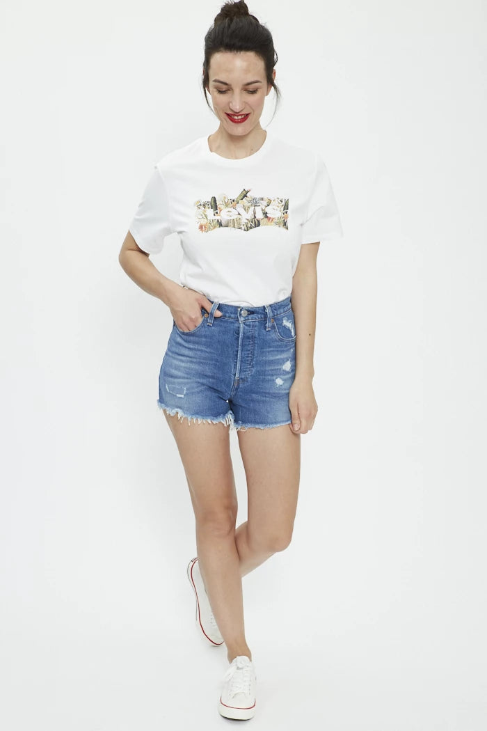 CAMISETA MEN WHITE FLOWER - LEVIS