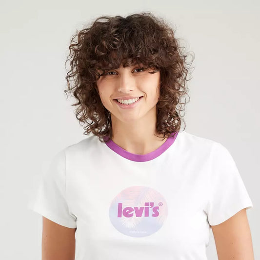 CAMISETA WOMAN WHITE/PURPLE - LEVIS