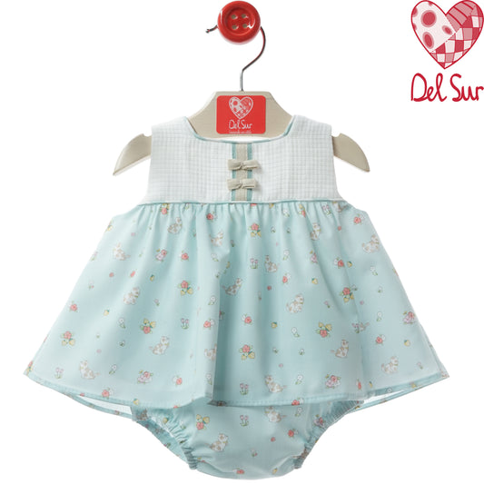 VESTIDO BABY DRESS WITH DIAPER COVER REF. 0071VER-26 "MÓDENA" - DEL SUR