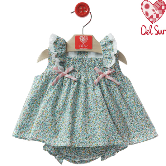 VESTIDO BABY DRESS WITH DIAPER COVER REF. 0073VER-26 "VERONA" - DEL SUR