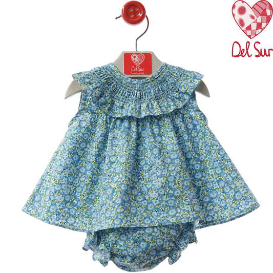 VESTIDO BABY DRESS WITH DIAPER COVER REF. 0078VER-26 "RÁVENA" - DEL SUR