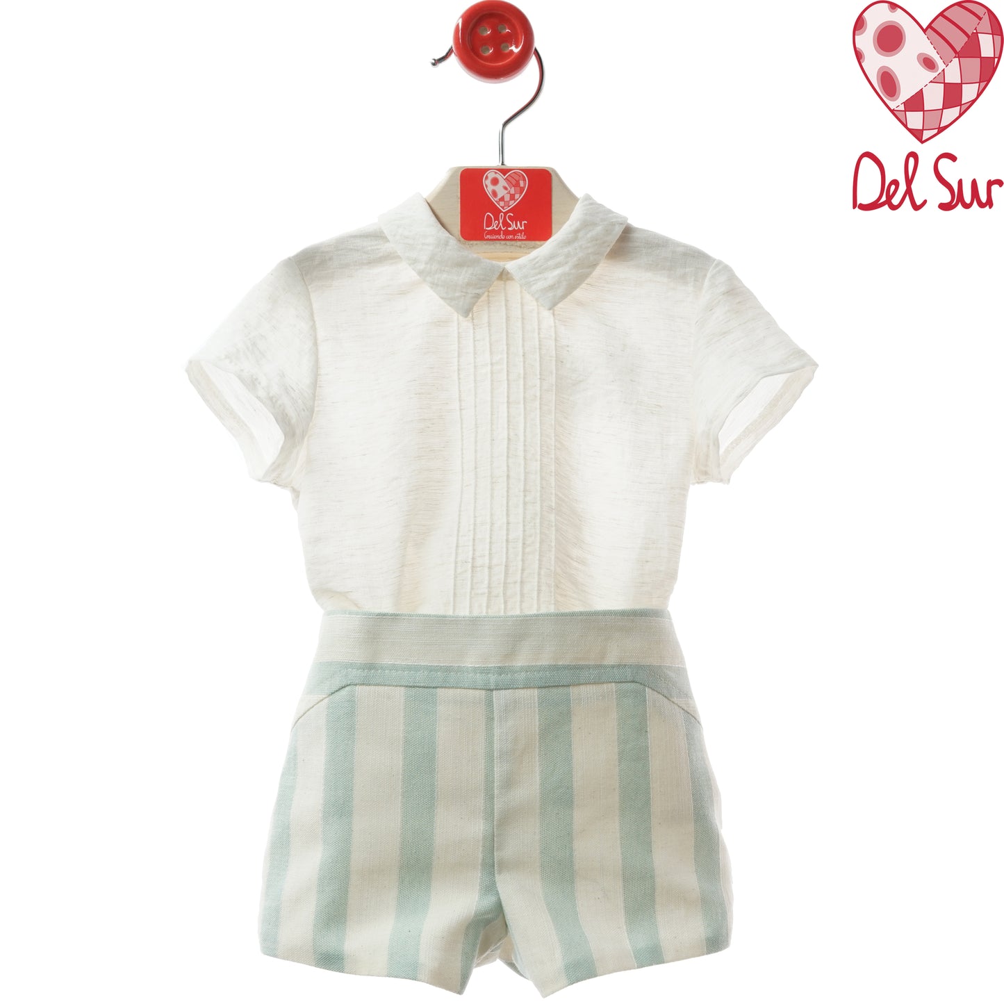 CONJUNTO BABY SET REF. 0278VER-26 "TRIESTE" 24 VERDE EMPOLVADO 48 M - DEL SUR