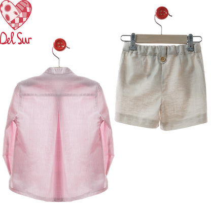 TRAJE BOY SET (SHIRT & PANTS) REF. 1243VER-26 "PALMA" - DEL SUR