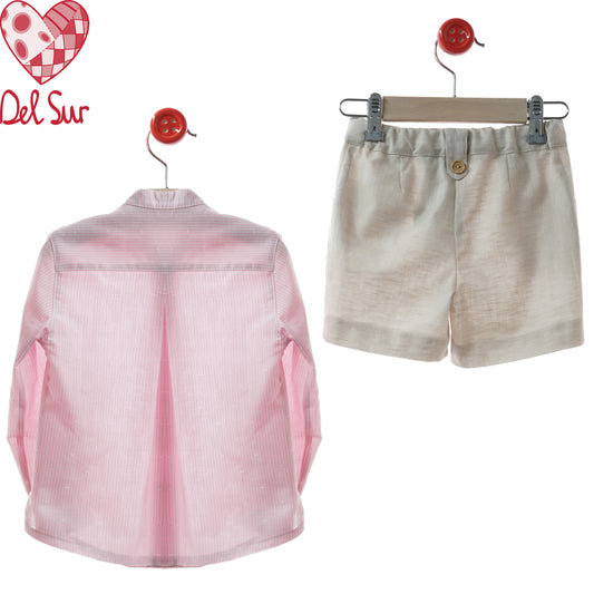 TRAJE BOY SET (SHIRT & PANTS) REF. 1243VER-26 "PALMA" - DEL SUR