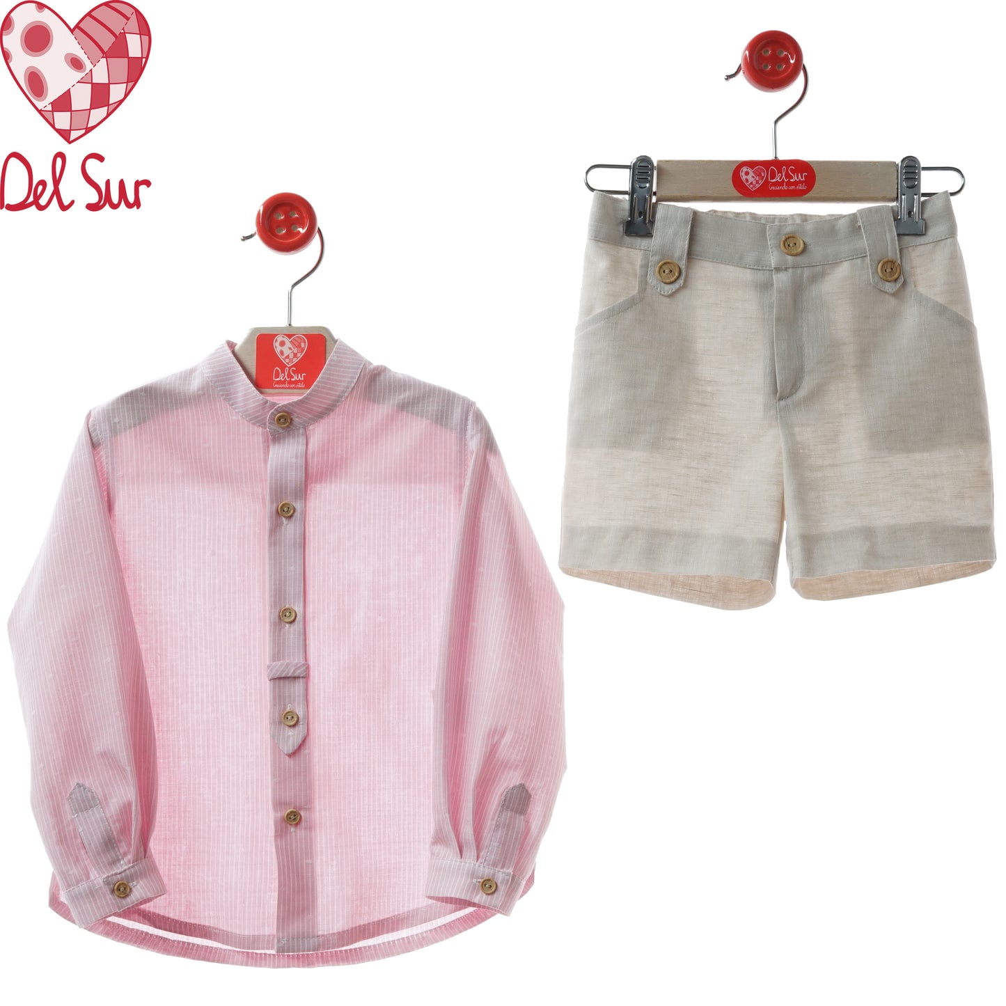 TRAJE BOY SET (SHIRT & PANTS) REF. 1243VER-26 "PALMA" - DEL SUR