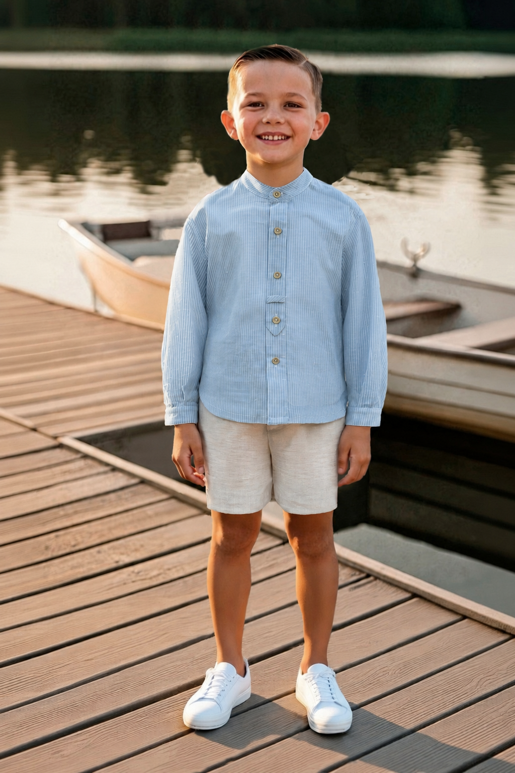 TRAJE BOY SET (SHIRT & PANTS) REF. 1243VER-26 "PALMA" - DEL SUR