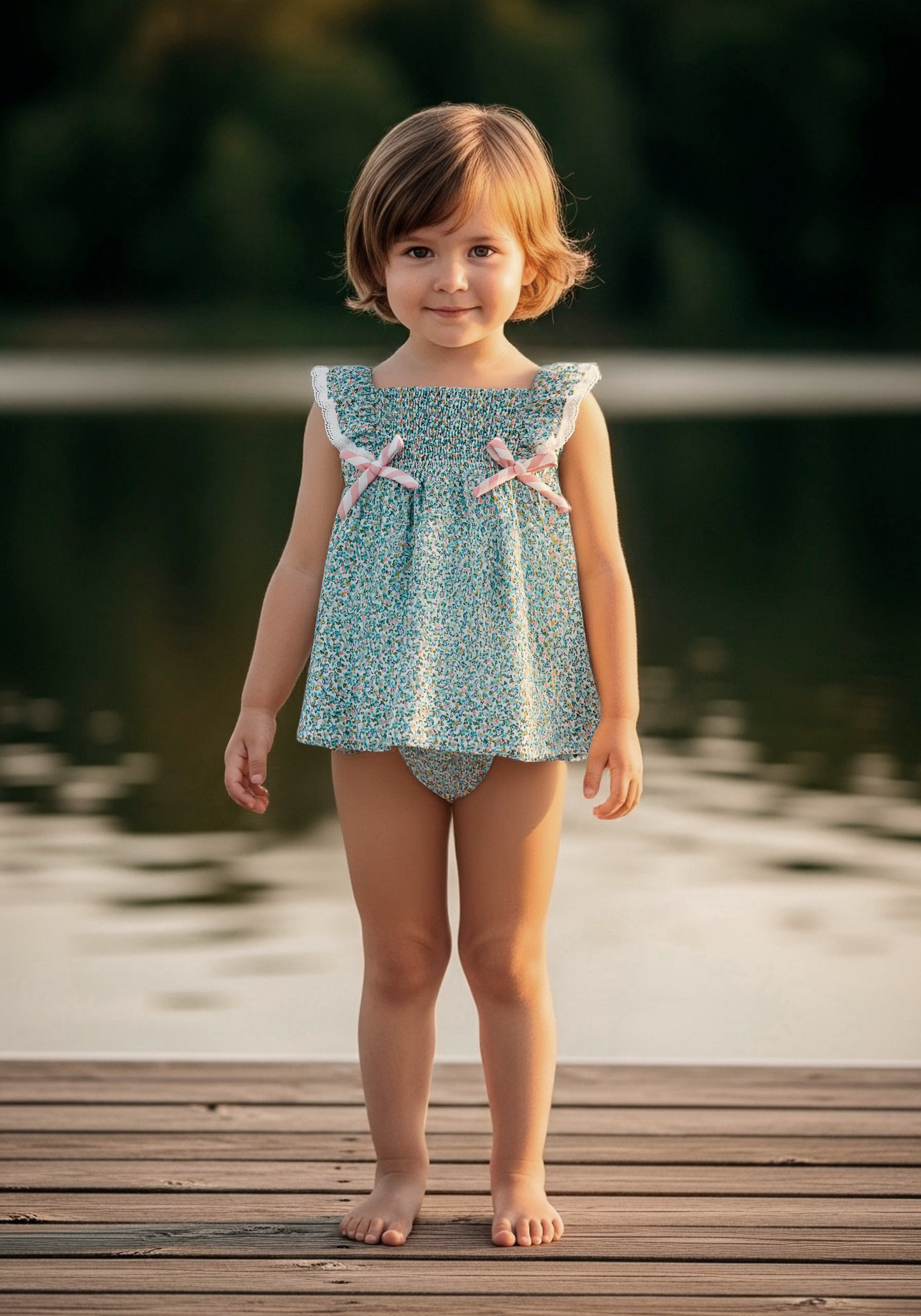 VESTIDO BABY DRESS WITH DIAPER COVER REF. 0073VER-26 "VERONA" - DEL SUR