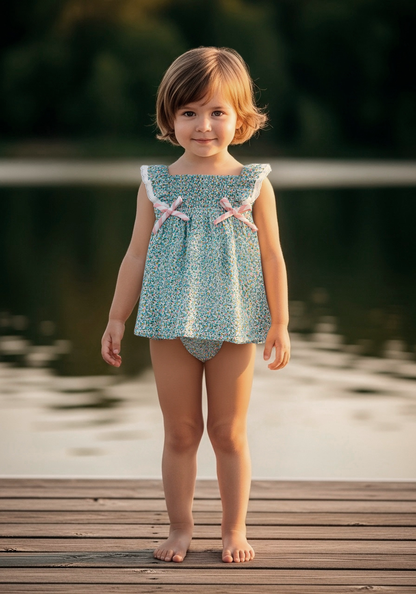 VESTIDO BABY DRESS WITH DIAPER COVER REF. 0073VER-26 "VERONA" - DEL SUR