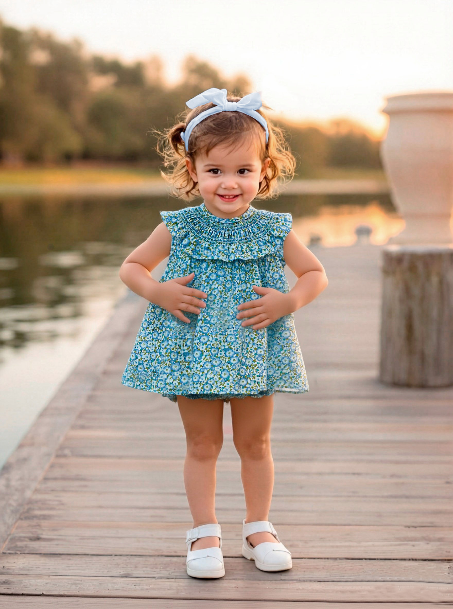 VESTIDO BABY DRESS WITH DIAPER COVER REF. 0078VER-26 "RÁVENA" - DEL SUR