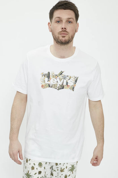 CAMISETA MEN WHITE FLOWER - LEVIS