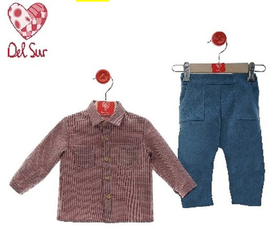 CONJUNTO BEBE PANT. LARGO ART.2876 F.MANIQUÍ - DEL SUR