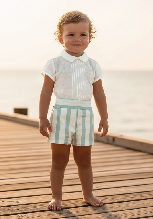 CONJUNTO BABY SET REF. 0278VER-26 "TRIESTE" 24 VERDE EMPOLVADO 48 M - DEL SUR