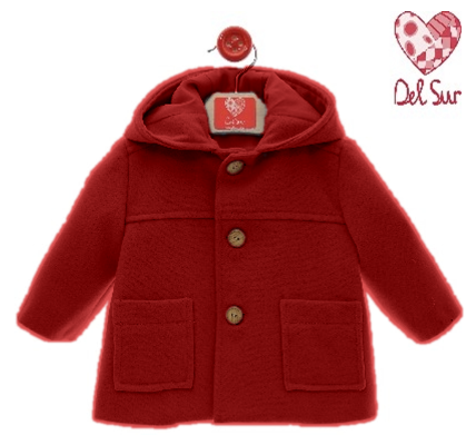 TRENCA BEBE CON CAPUCHA ART.3993 PAÑO - DEL SUR