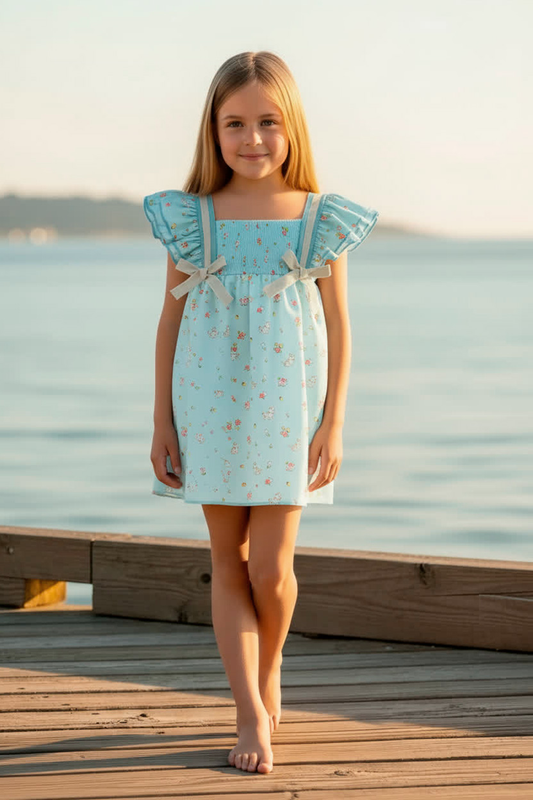 VESTIDO GIRL DRESS REF. 0551VER-26 "MÓDENA" - DEL SUR