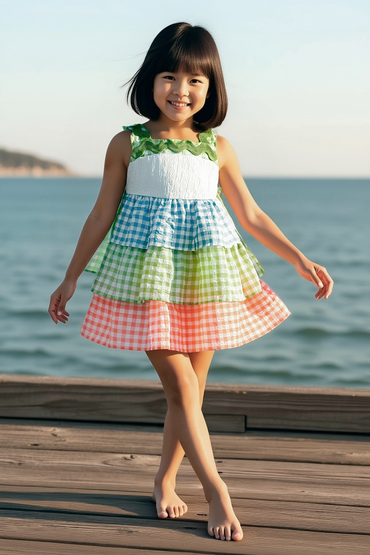 VESTIDO GIRL DRESS REF. 0552VER-26 "CATANZARO" - DEL SUR