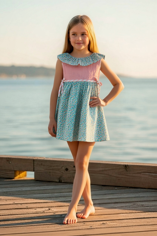VESTIDO GIRL DRESS REF. 0553VER-26 "VERONA" - DEL SUR