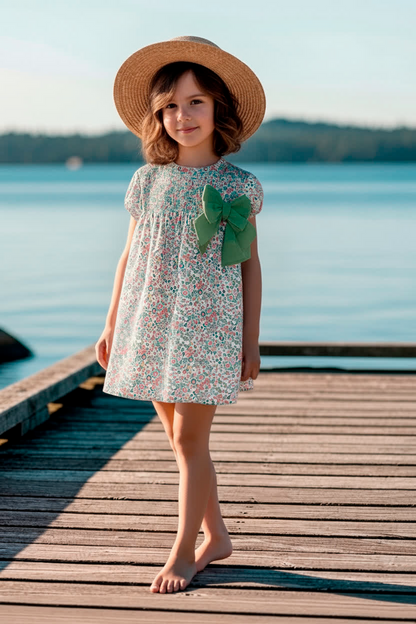 VESTIDO GIRL DRESS REF. 0557VER-26 "PISA" - DEL SUR