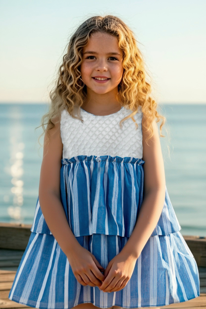VESTIDO GIRL DRESS REF. 0563VER-26 "ALESSANDRIA" - DEL SUR
