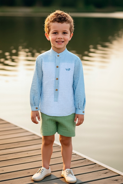 TRAJE BOY SET (SHIRT & PANTS) REF. 1242VER-26 "PISA" - DEL SUR
