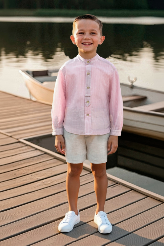 TRAJE BOY SET (SHIRT & PANTS) REF. 1243VER-26 "PALMA" - DEL SUR