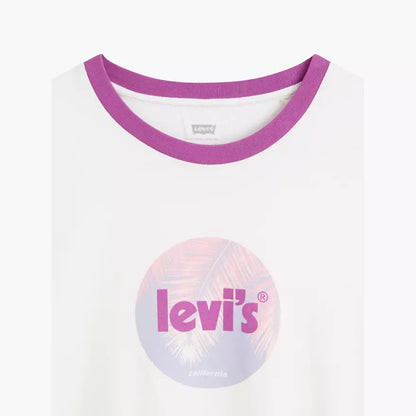 CAMISETA WOMAN WHITE/PURPLE - LEVIS