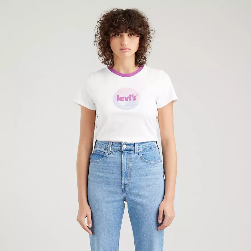 CAMISETA WOMAN WHITE/PURPLE - LEVIS