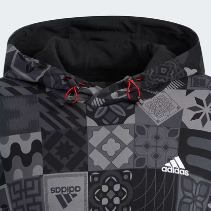 HOODIE MEN CNY AOP HOOD BLACK - ADIDAS