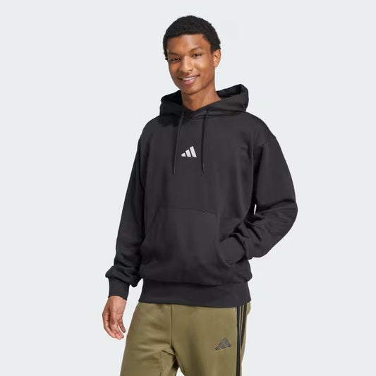 HOODIE MEN M FEELCOZY HD BLACK/WHITE - ADIDAS