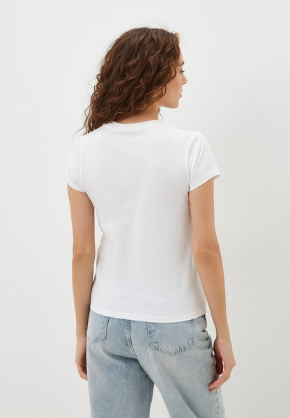CAMISETA WOMAN WHITE/LETRA FLOWER - LEVIS